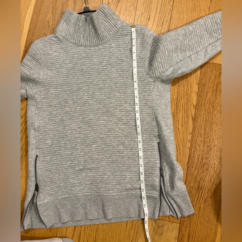 Gray Women's Turtleneck Sweatshirt - Picture 7 of 7